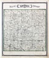 Livonia Township, Rouge River, Wayne County 1876 with Detroit